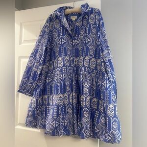 Blue and white Maeve dress